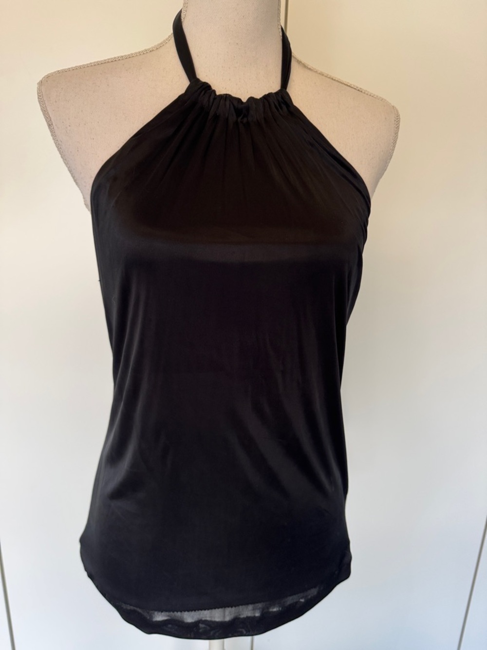 Banana Republic Silky Black Halter Camisole, size medium